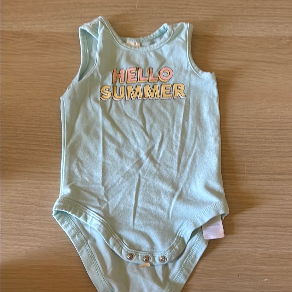 Blue Sleeveless Bodysuit One Piece